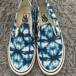 Blue patterned vans!